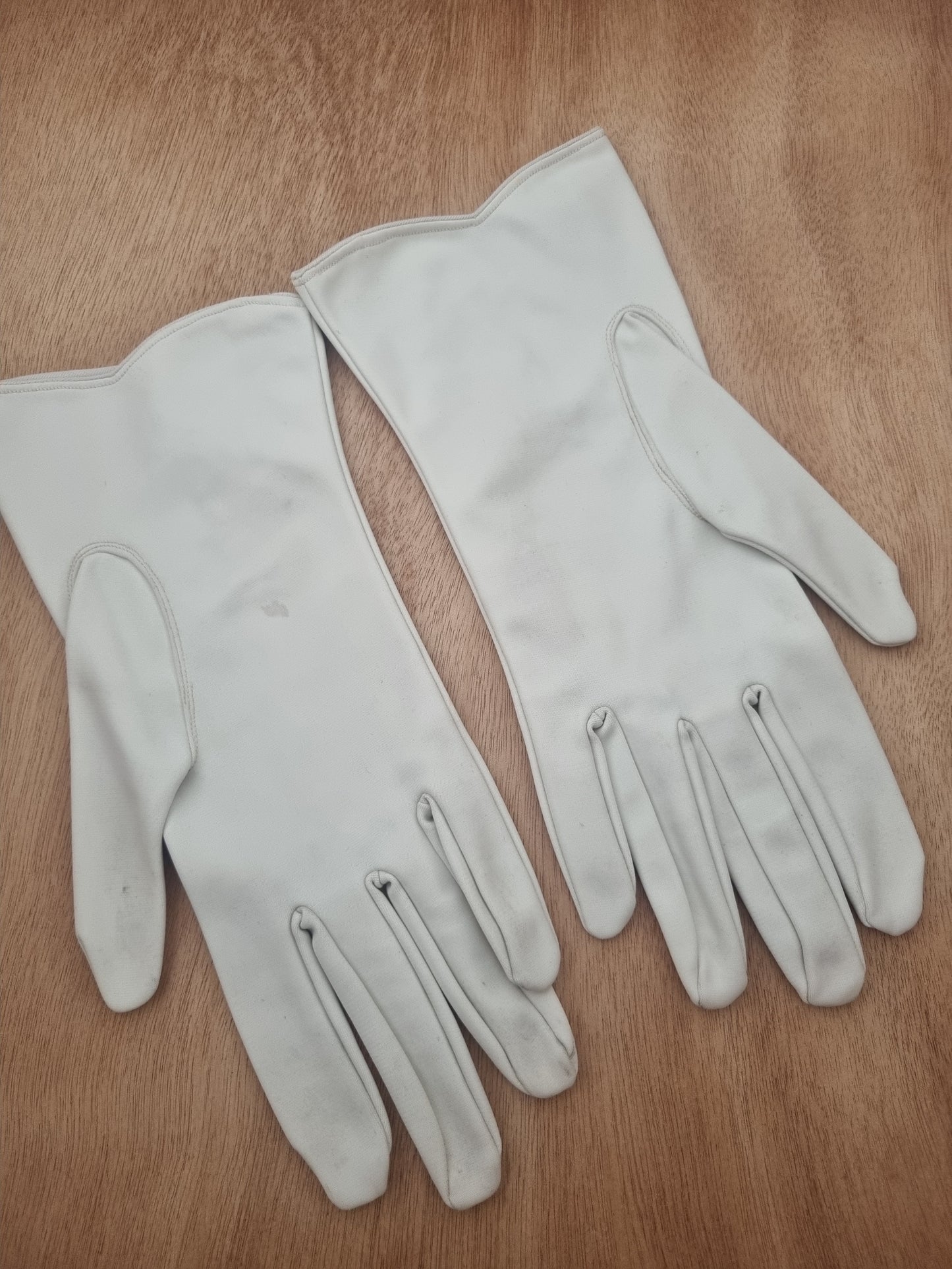 Vintage Gloves Cream Polymix Floral Embroidery Made in England
