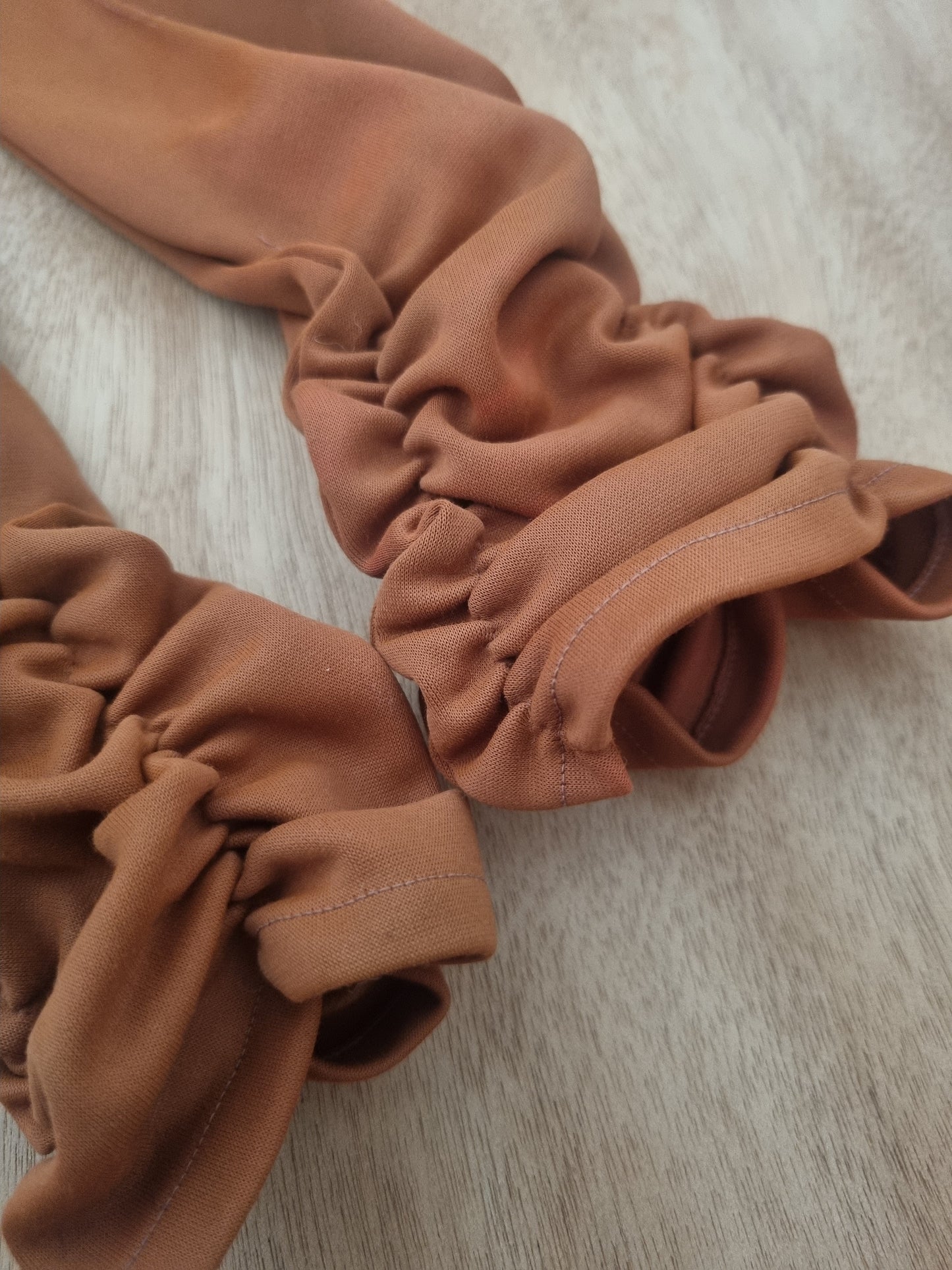Vintage Gloves Orange Rust Polymix Nylon Made in England
