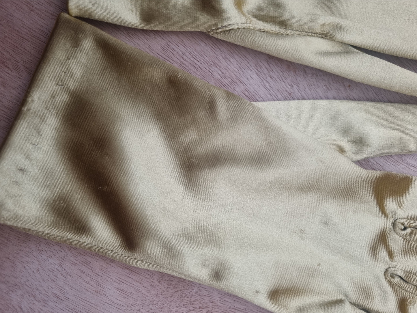 Vintage Gloves Gold Short Polymix Nylon