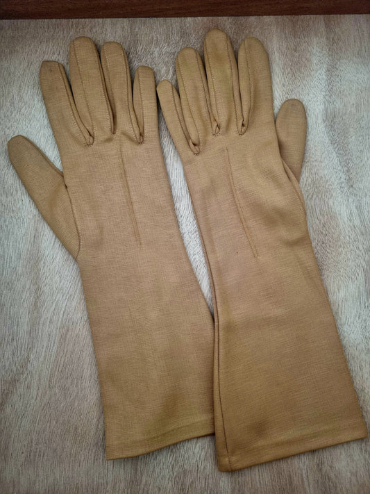 Vintage Gloves Mustard Yellow Polymix