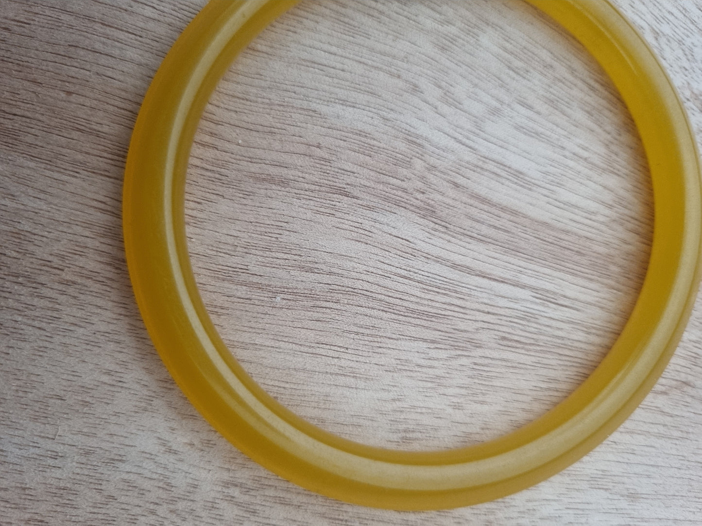 Vintage Handbag Handle for Bag Making. 70s Yellow Plastic Circular Handles. Haberdashery