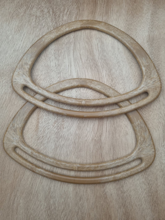 Vintage Handbag Handle for Bag Making. 50s Plastic Wood Effect. Haberdashery