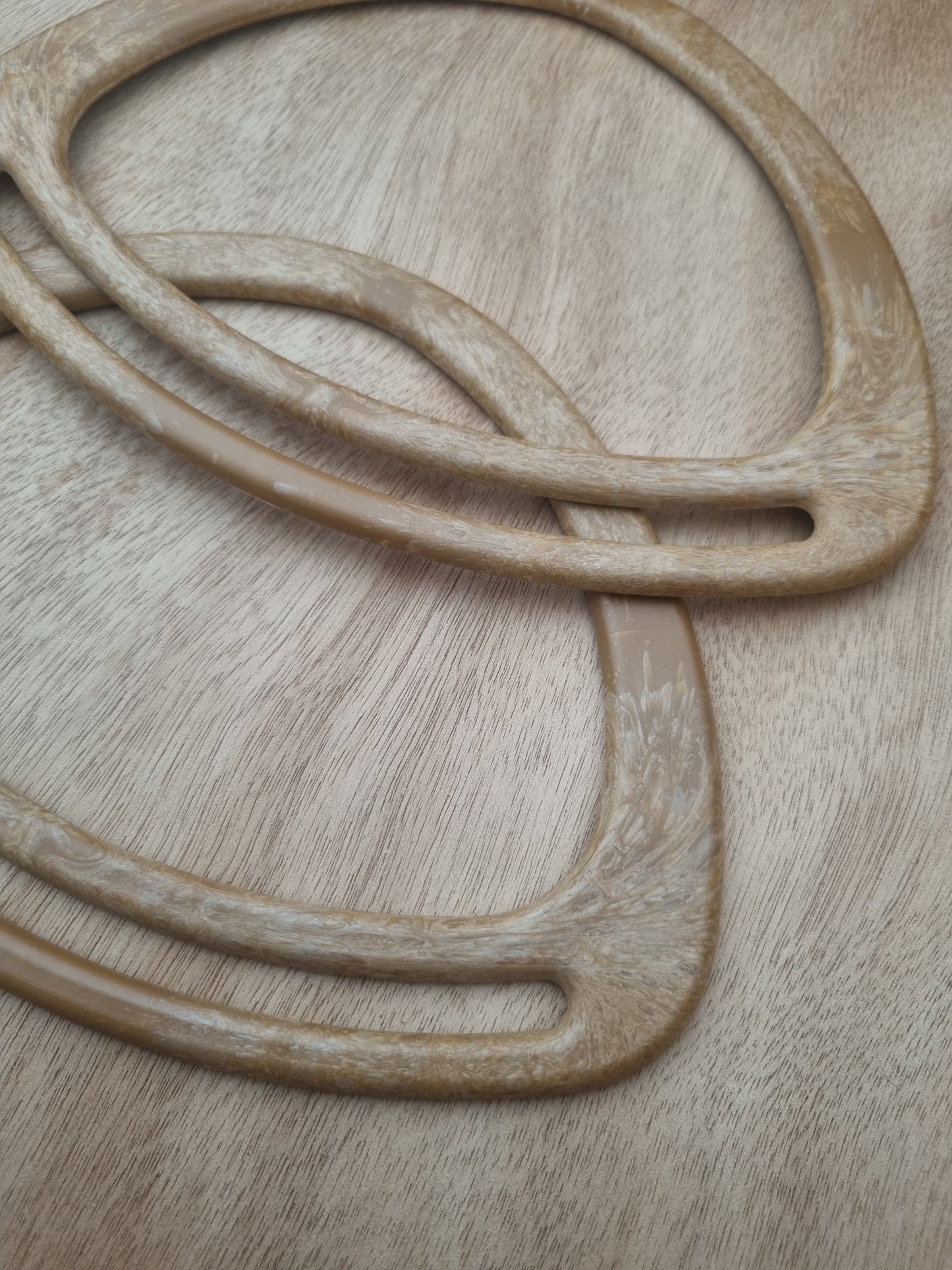 Vintage Handbag Handle for Bag Making. 50s Plastic Wood Effect. Haberdashery