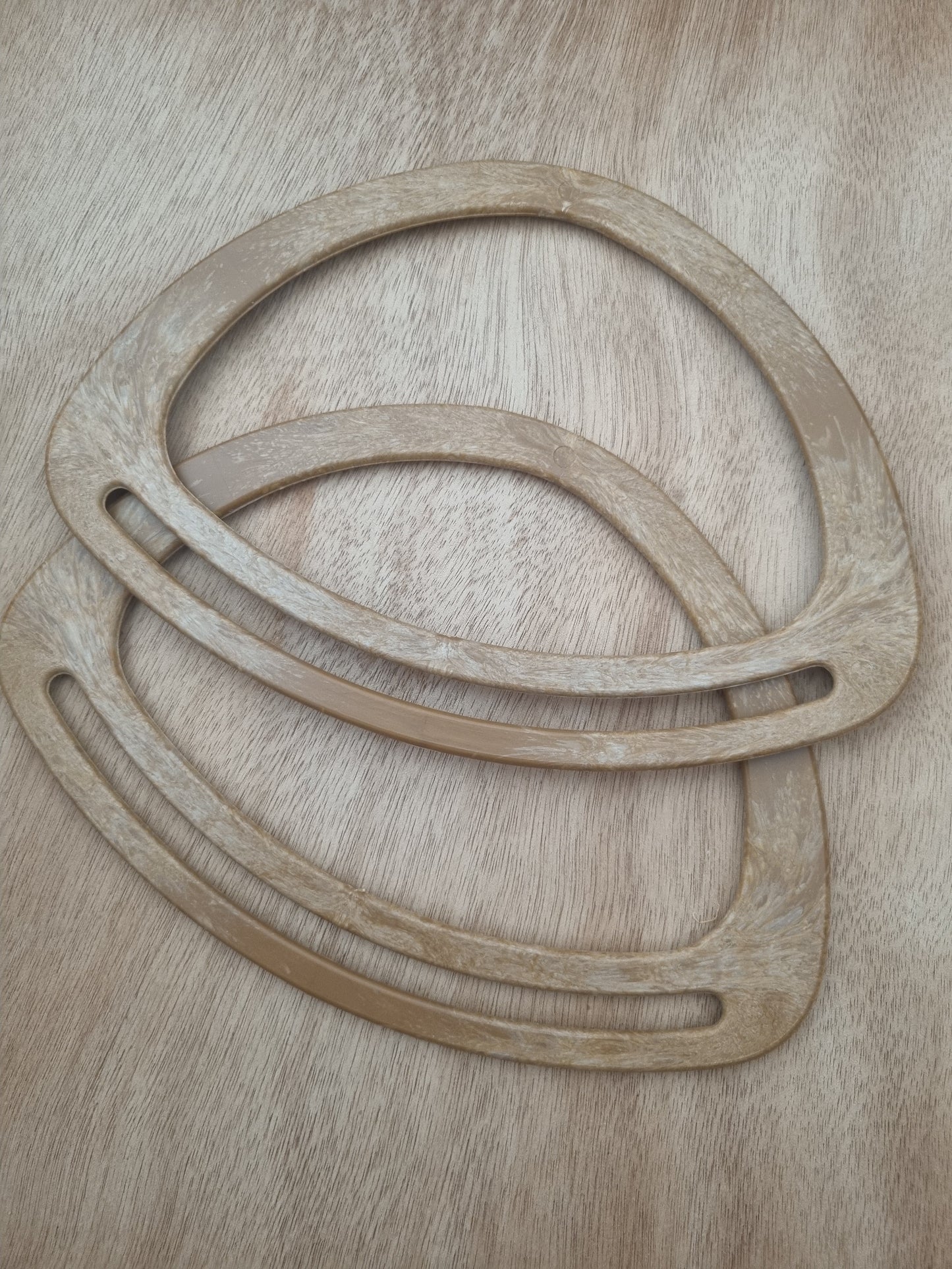 Vintage Handbag Handle for Bag Making. 50s Plastic Wood Effect. Haberdashery