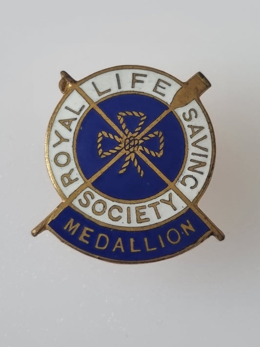 Vintage Label Pin Royal Life Saving Society H W Millar