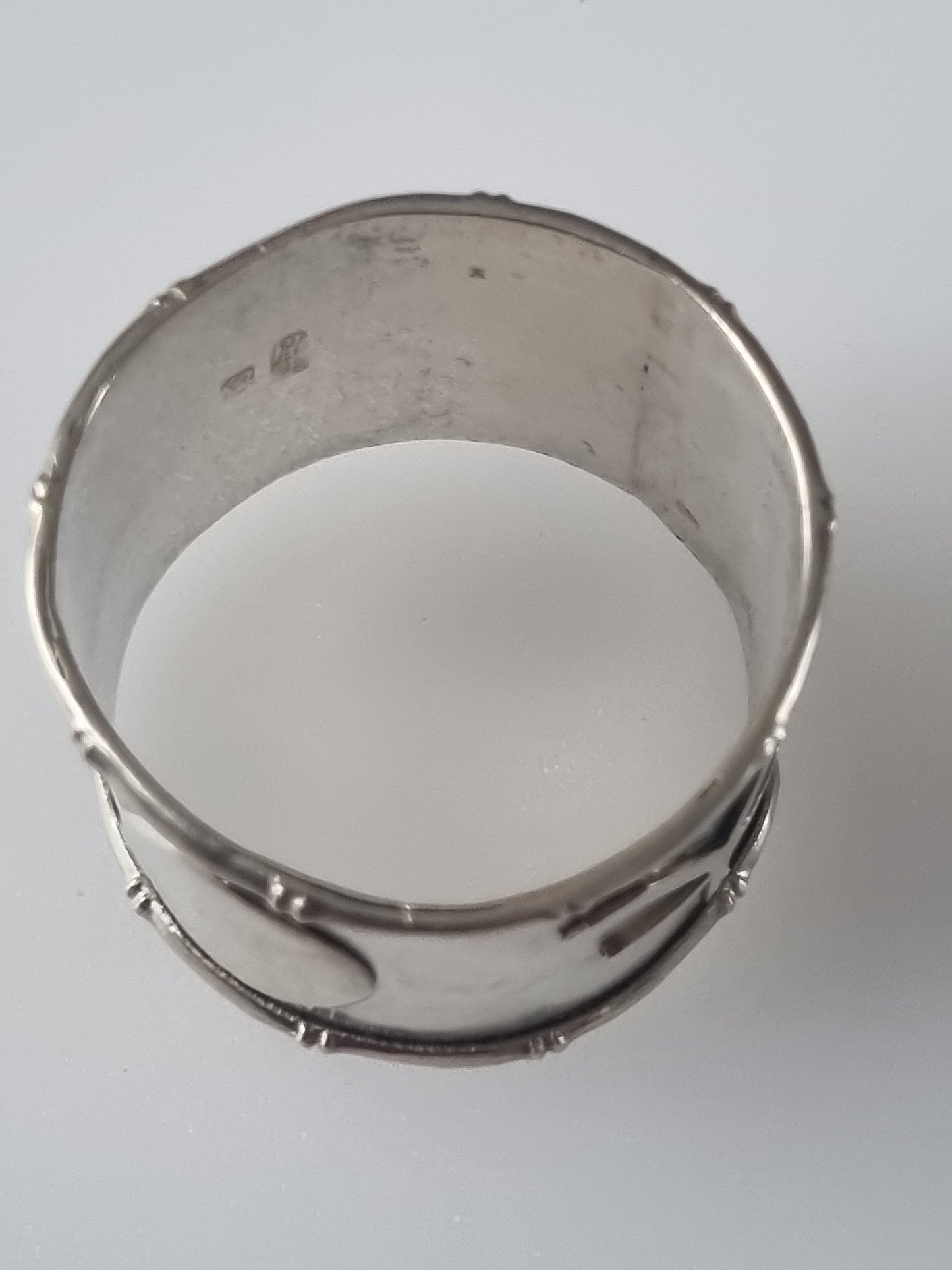 Antique Chinese Napkin Ring Silver Hallmarks 1890s