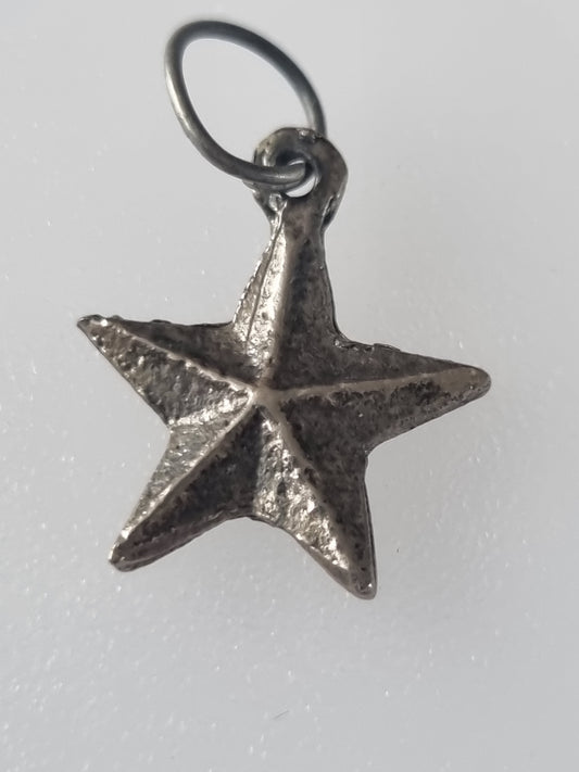 Vintage Charm Silver Starfish Star 925 Sterling