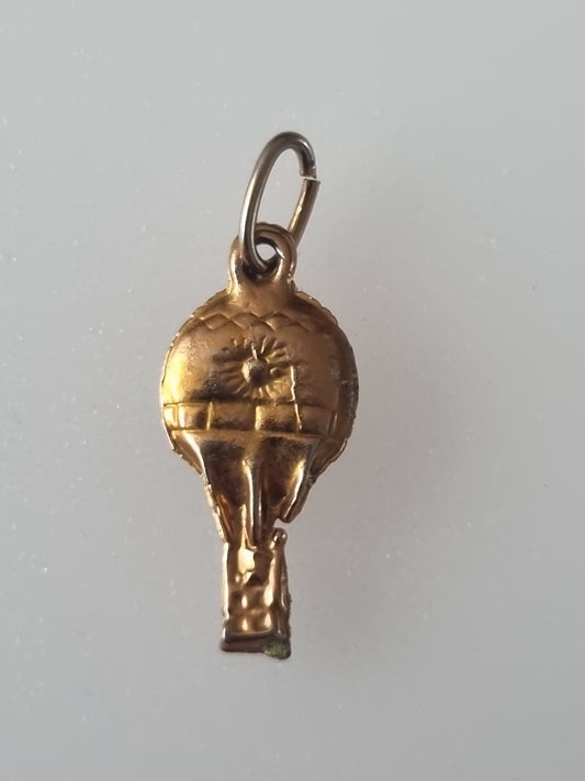Vintage Charm Hot Air Balloon Gold Tone