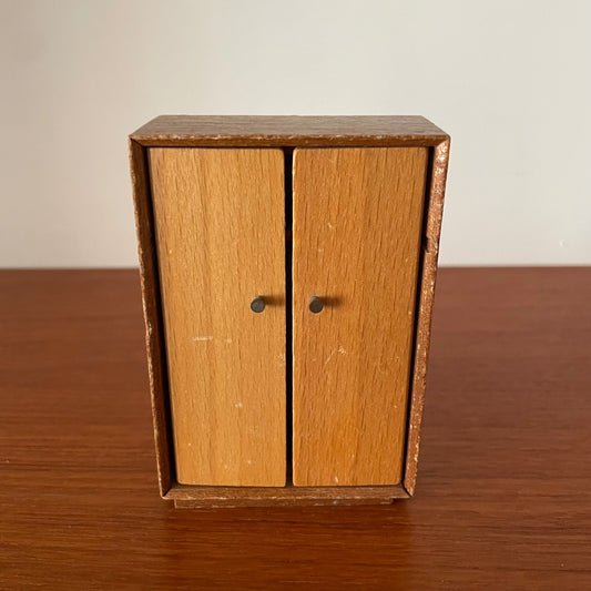 Dolls House Furniture Wardrobe Mid Century Style Wooden Gem