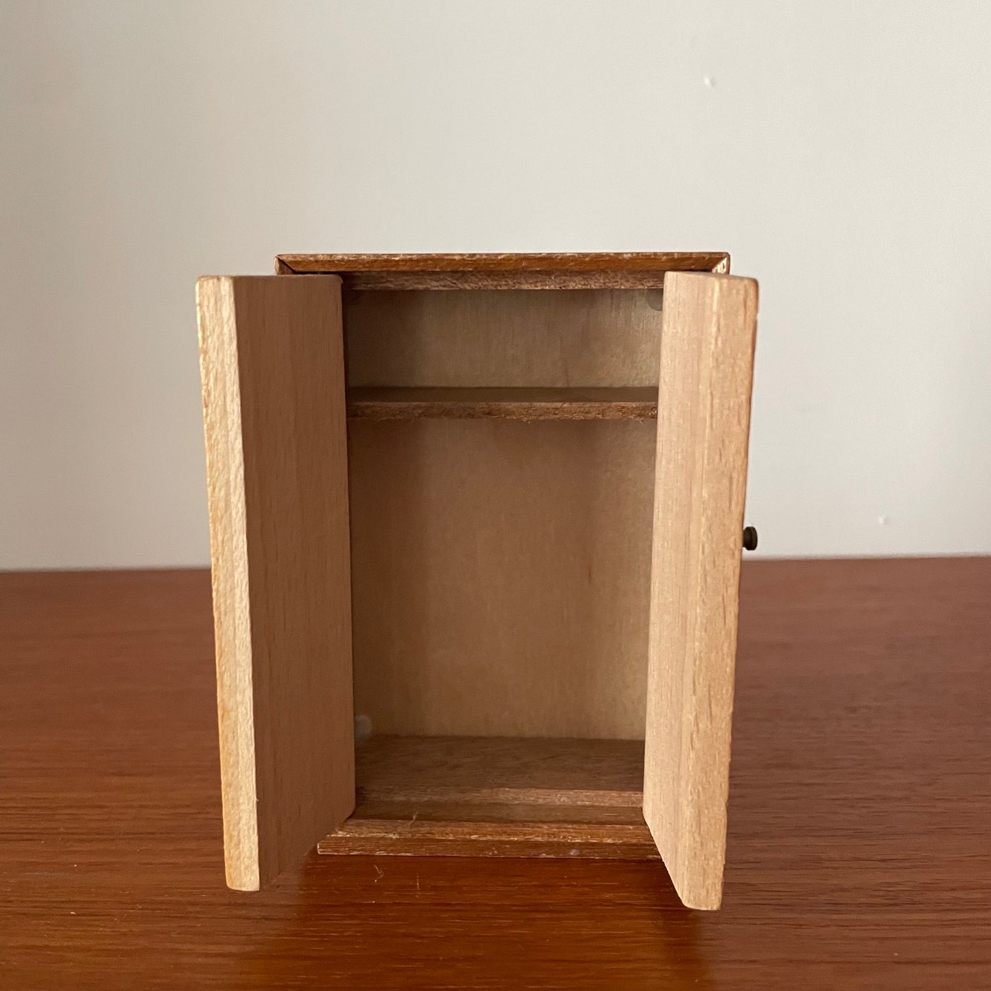 Dolls House Furniture Wardrobe Mid Century Style Wooden Gem