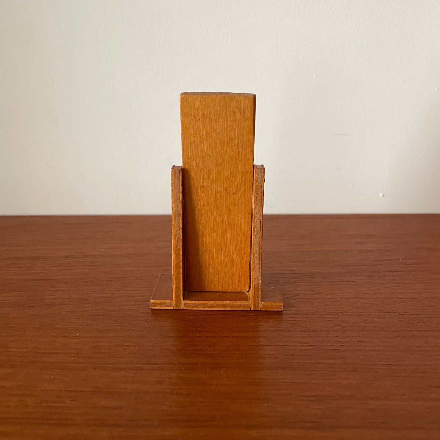 Dolls House Furniture Mirror Full Length Wood Tilt Mid Century