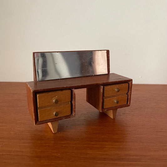 Dolls House Furniture Mid Century Dressing Table Sideboard Wood