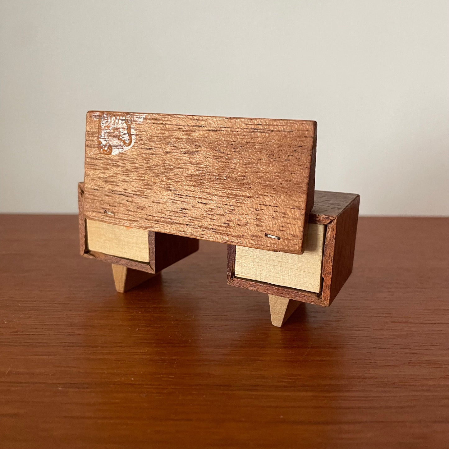 Dolls House Furniture Mid Century Dressing Table Sideboard Wood