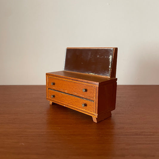 Dolls House Furniture Mid Century Style Dressing Table Wood
