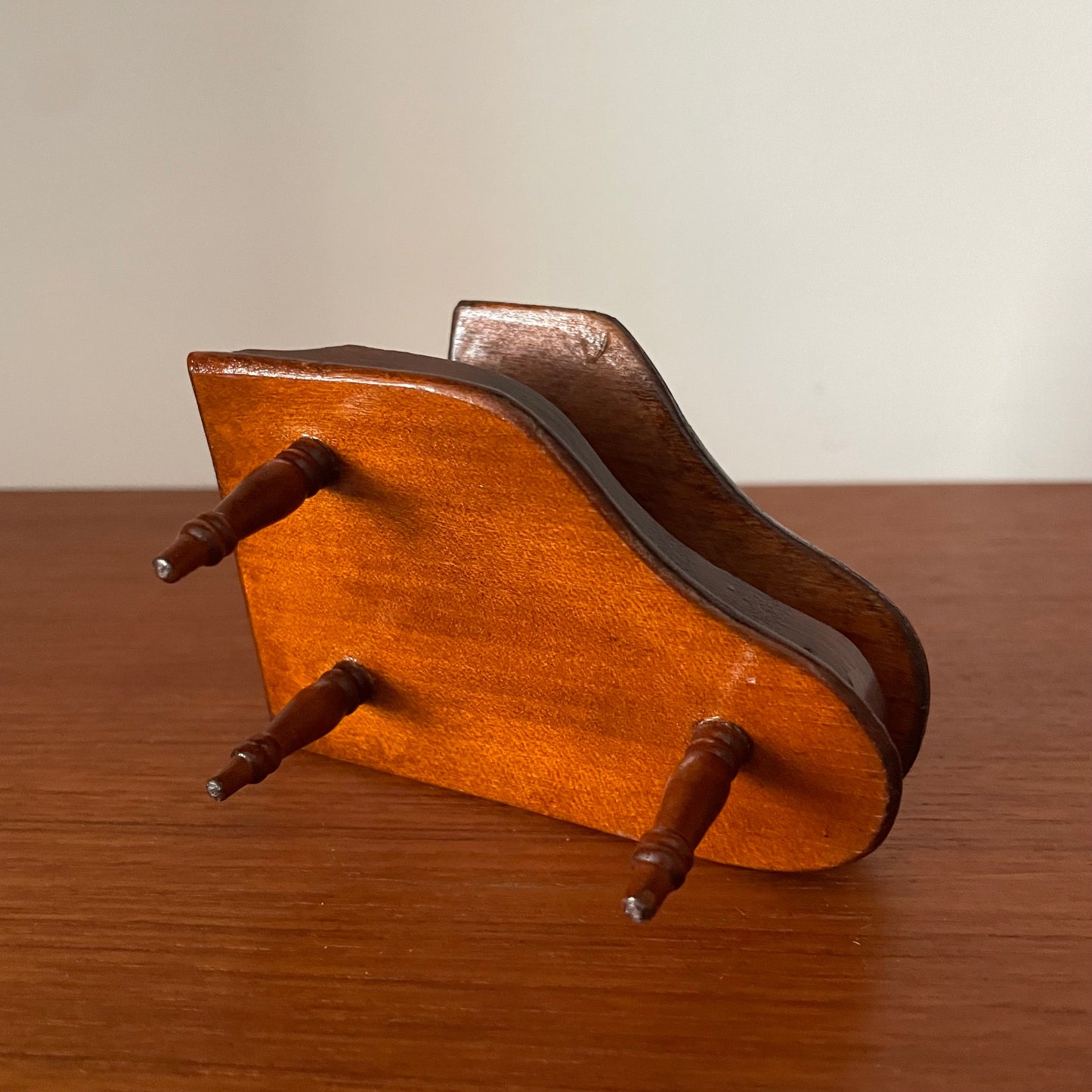 Dolls House Furniture Grand Piano Wooden Three Legs Vintage Charm