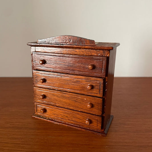 Dolls House Furniture Chest of Drawers Set of Four Wood