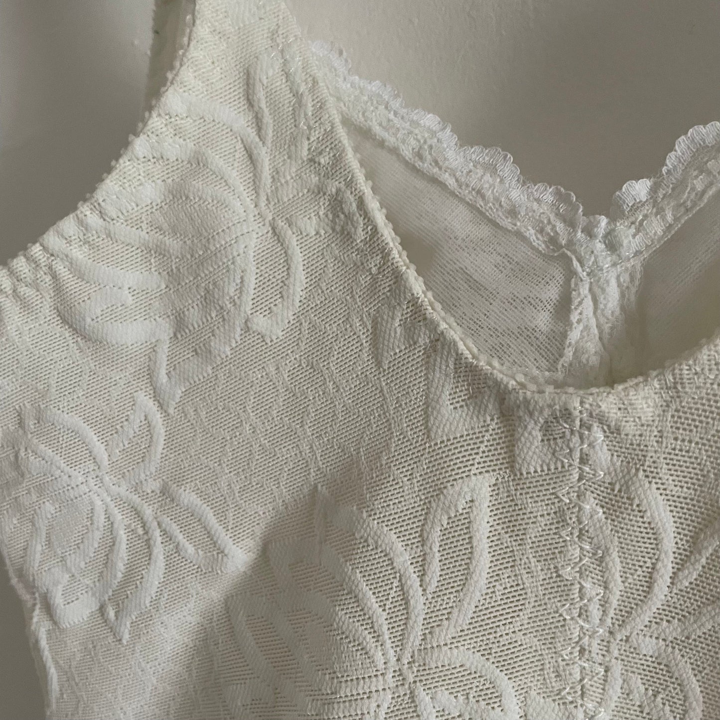 Vintage Lace bodysuit Berlei & instant slimming. Crossover lace pattern sheer lace bust.