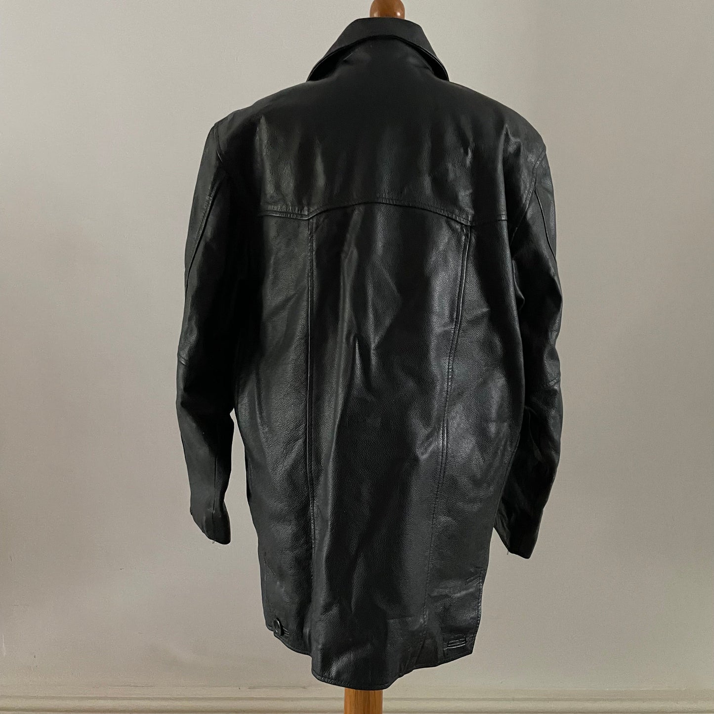 Vintage Ironsides Original  Leatherware London Heavyweight leather black jacket