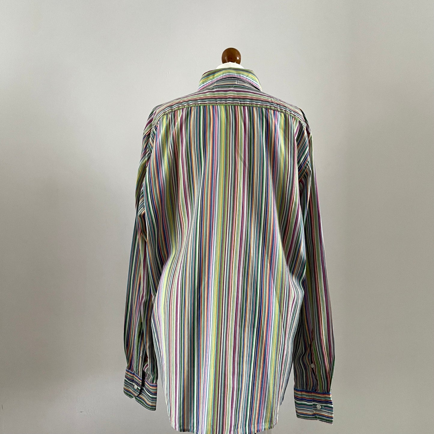 Vintage European Unisex Rainbow striped shirt, long sleeve