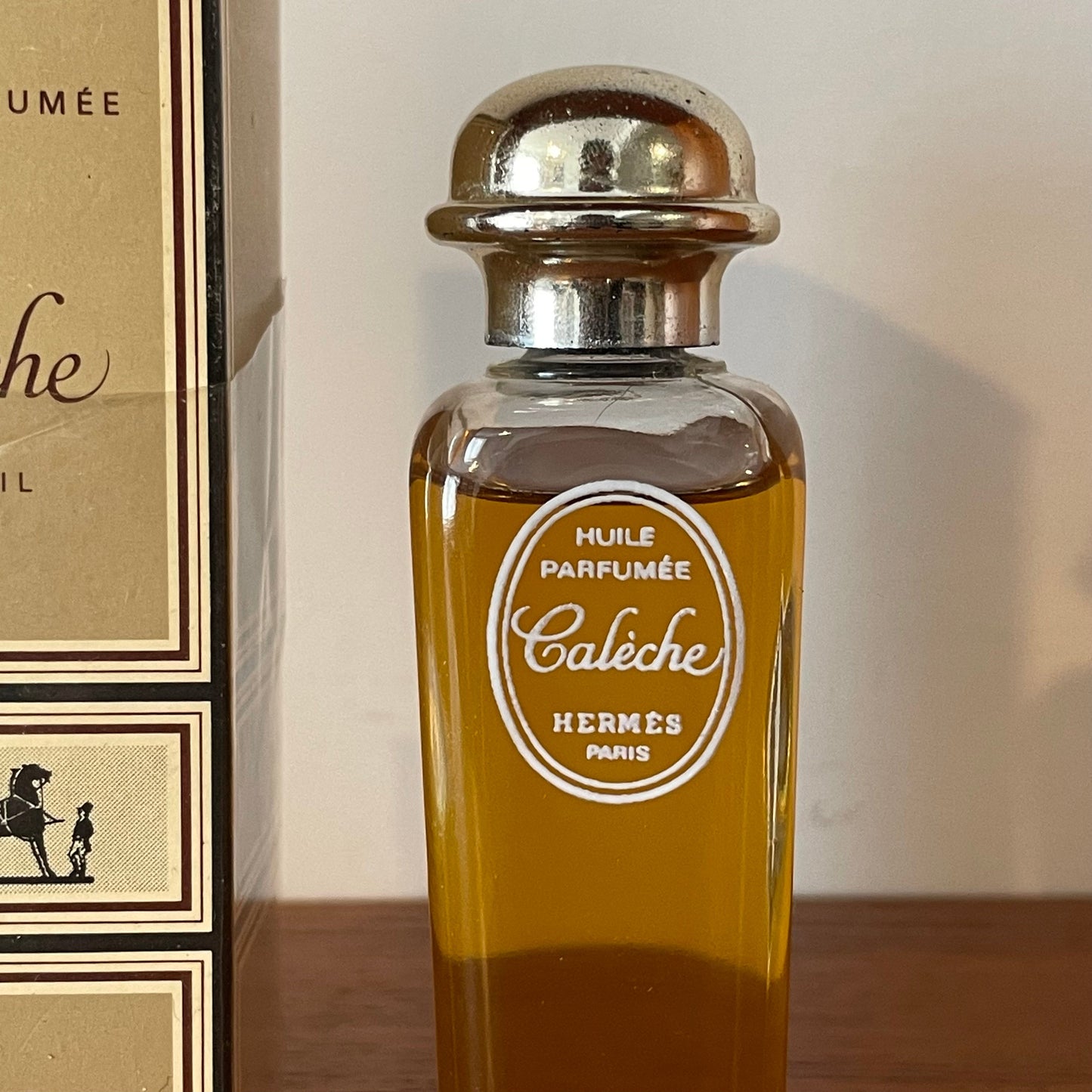 Vintage perfume Hermes Caleche Bath Oil 28cc Nearly Full RARE