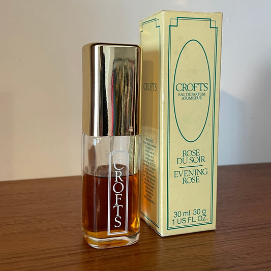 Vintage perfume Crofts Perfumery Norwich Evening Rose 2/3rd Full 30ml