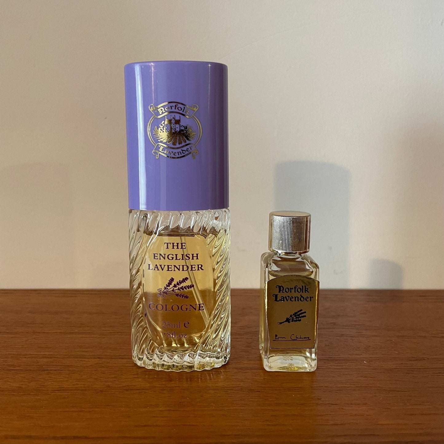 Vintage perfume Norfolk Lavender 2 Perfumes 1x 25ml 90% Full, 1x 7ml 90% Full