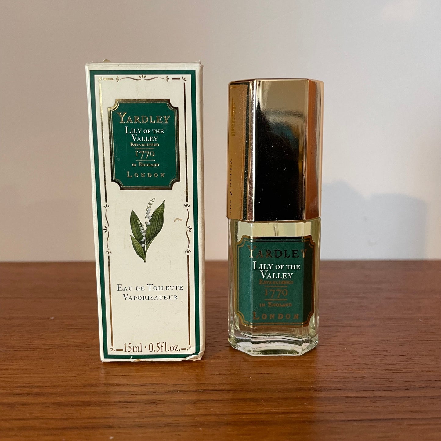 Vintage perfume Yardley Lily of the Valley 15ml No. 2002 Eau de Toilette Full