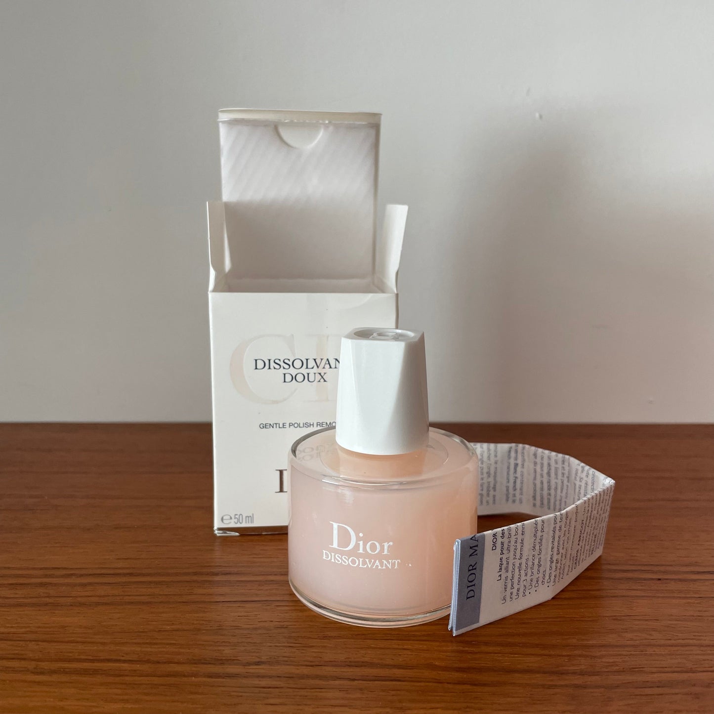 Vintage Dior Dissolvant Doux Gentle Polish Remover. 50ml. Full.