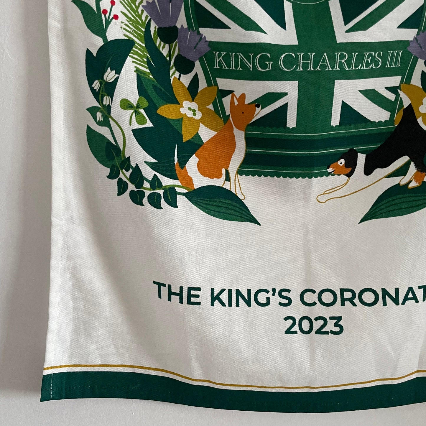 Preloved The King's Coronation 2023 commemorative tea towel