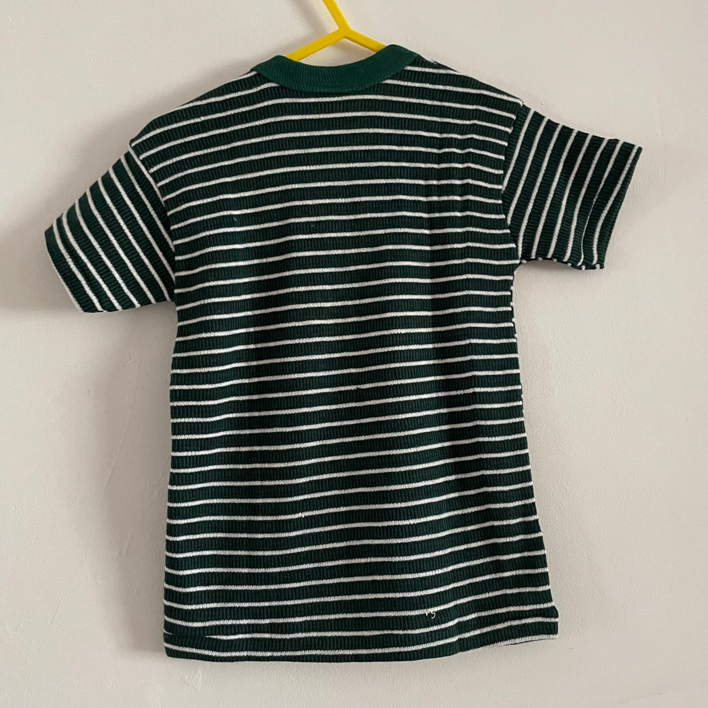 Vintage deadstock Empire made green & white striped children’s t-shirt