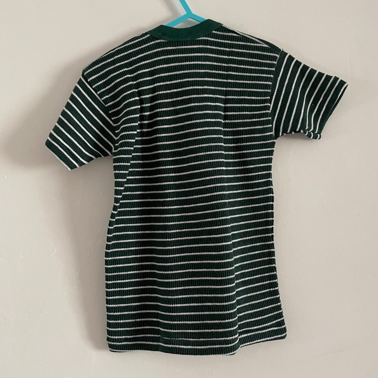 Vintage deadstock Empire made green & white striped children’s t-shirt