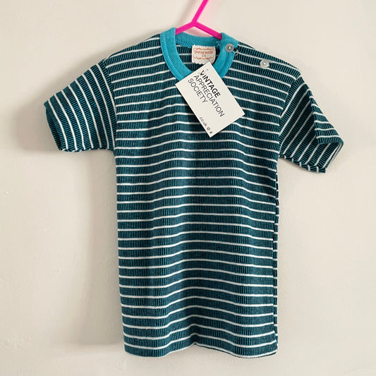 Vintage deadstock Empire made blue & white striped children’s t-shirt