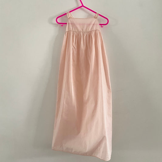 Pink vintage baby children's smock dress Tie Detail