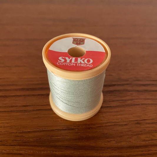 Vintage Dewhurst's Sylko Cotton Thread Reel. 72 Grey Made in EC. 100m