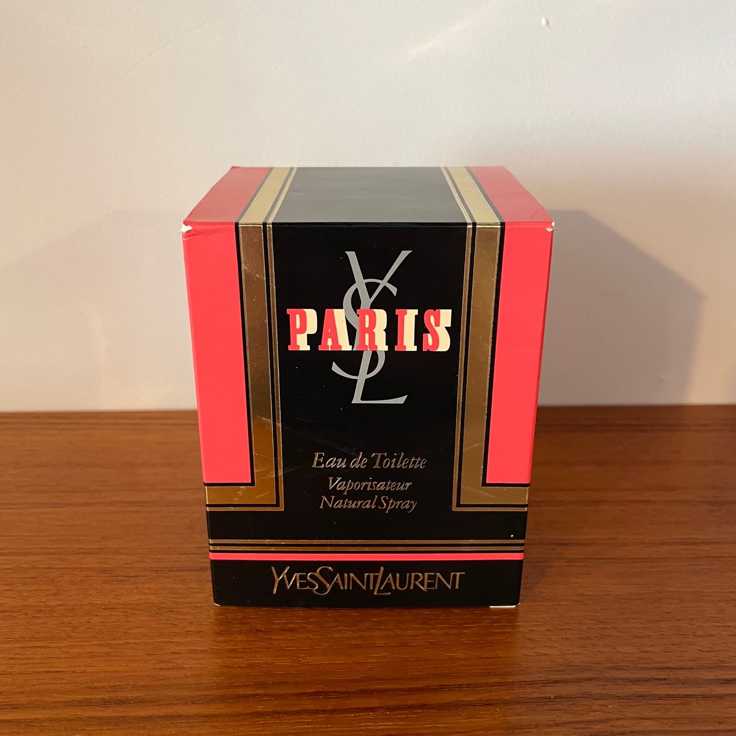 Vintage perfume Paris by YSL, Very Rare Late 80s Unsealed Eau de Toilette Vaporisateur, 75ml, Full