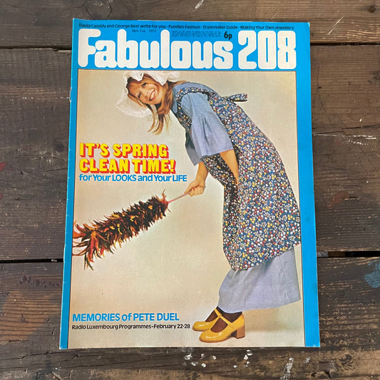 Vintage Fabulous 208 Teen Magazine Paper Ephemera. 26th February 1972