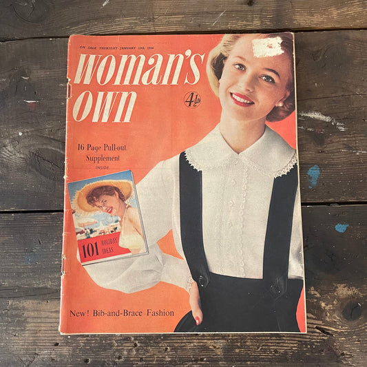 Vintage Women's Own Magazine  Jan 19th 1959. Paper Ephemera 1950s