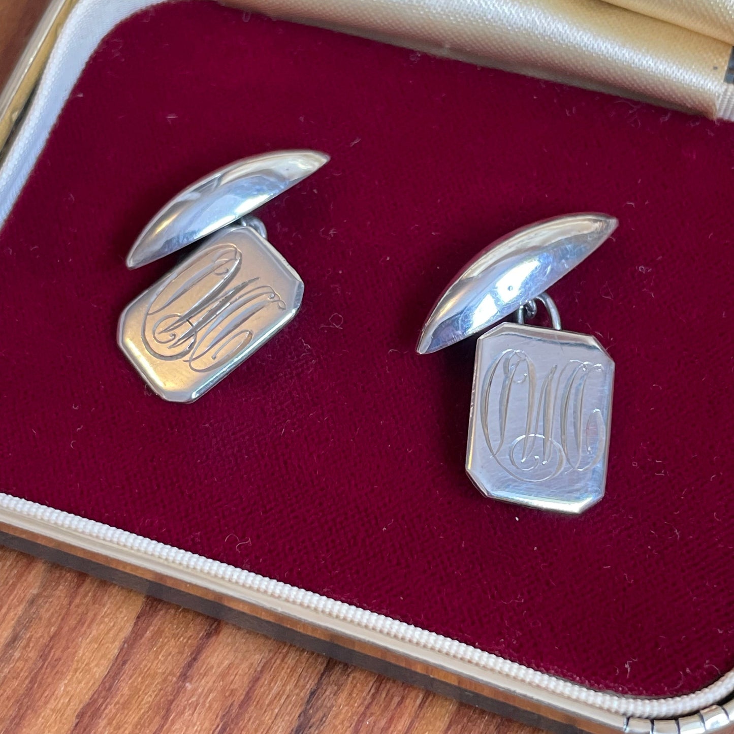 Vintage H Samuel Jewellery For Men Cufflinks 'DMD" Maltese Sterling Silver