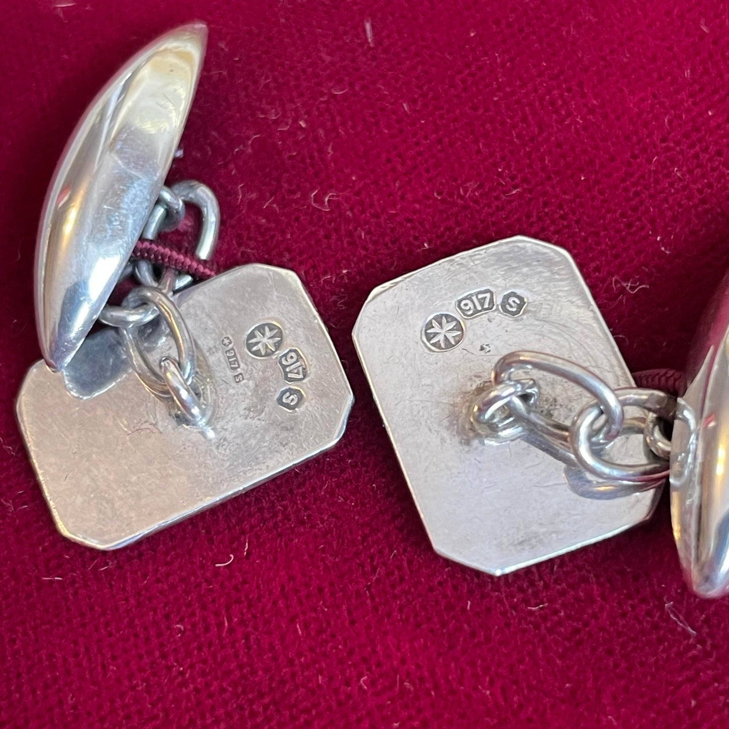 Vintage H Samuel Jewellery For Men Cufflinks 'DMD" Maltese Sterling Silver