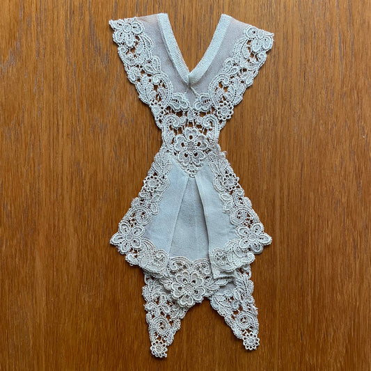 Collar Vintage Detachable 1900s Cream Applique Floral Lace
