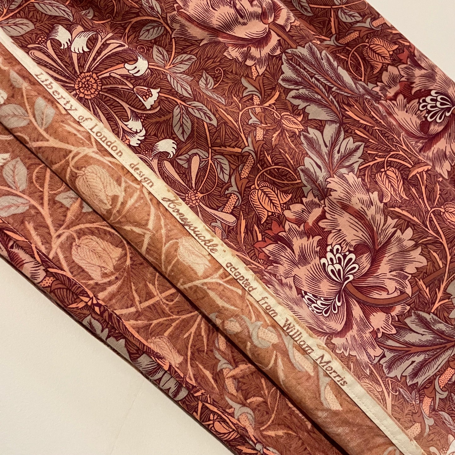Vintage Honeysuckle Fabric Curtain Panel by William Morris