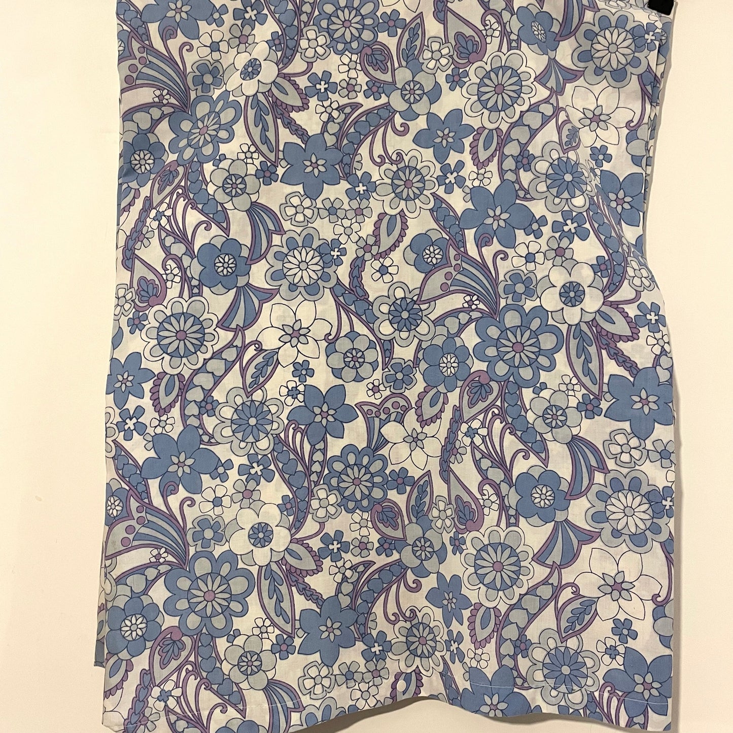 Fabric Vintage St Michael Blue and Purple Double Bed Cover