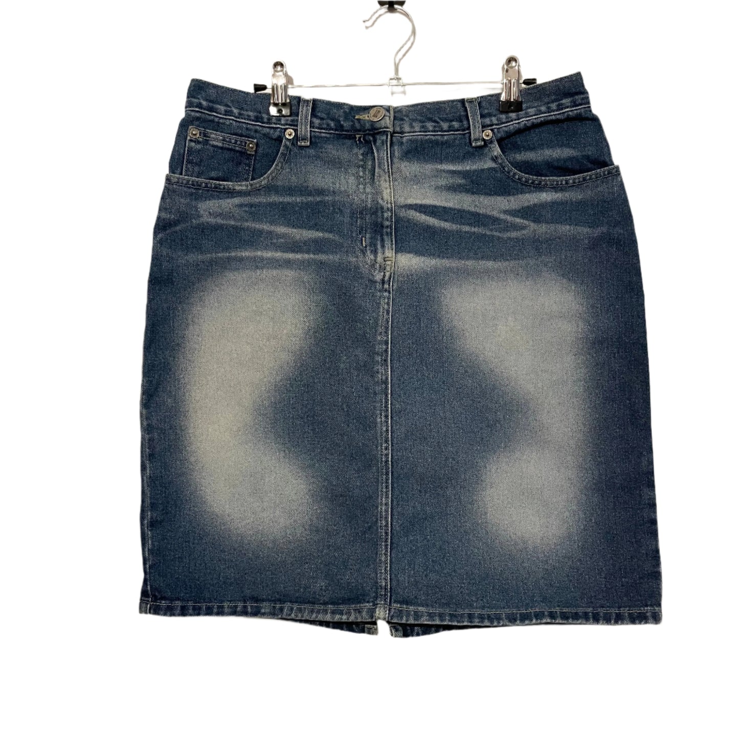 Denim Skirt Mid Length Blue Cotton NY Jeans Size 14 for Women