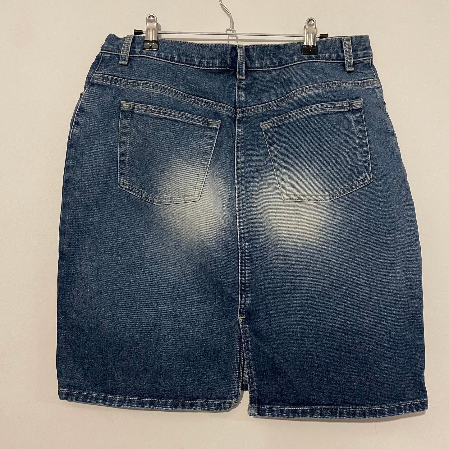 Denim Skirt Mid Length Blue Cotton NY Jeans Size 14 for Women