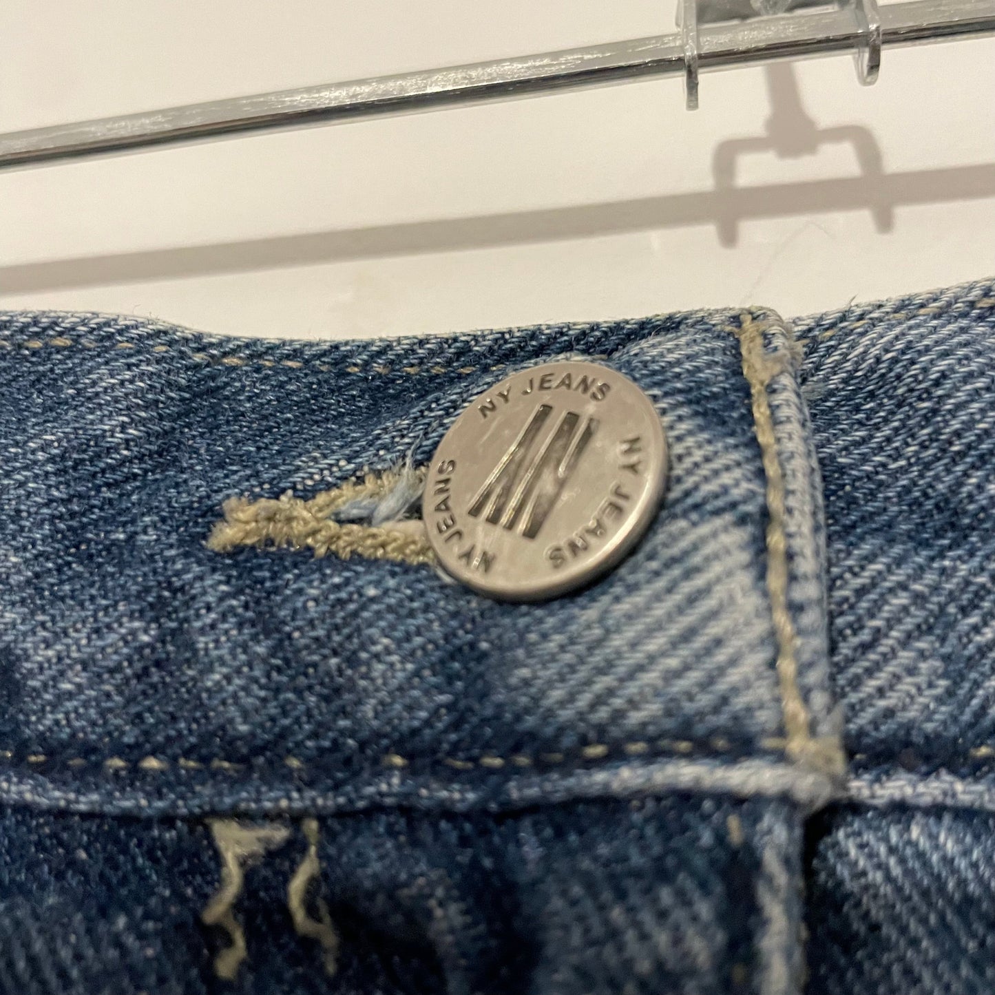 Denim Skirt Mid Length Blue Cotton NY Jeans Size 14 for Women