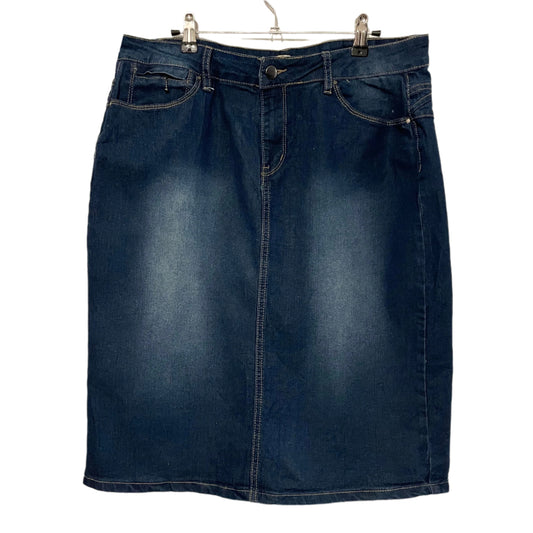 Denim Skirt Mid Length Noni B Dark Blue Size 8 for Stylish Outfits