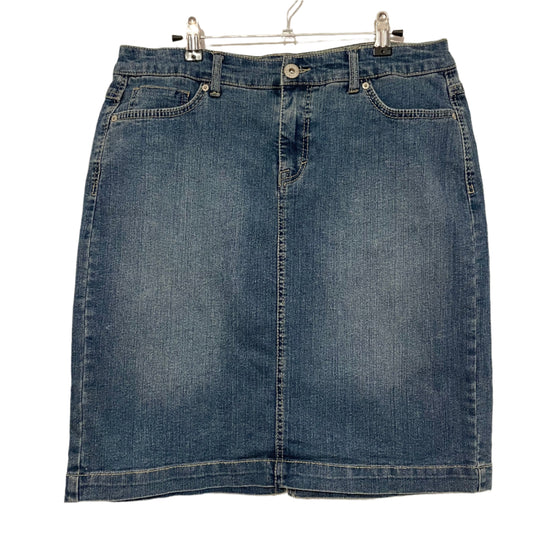 Denim Skirt Mid Length Style & Co Denim Blue Size 16