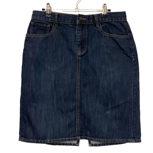 Denim Skirt Mid Length Old Navy Dark Blue Size 12 for Everyday Wear