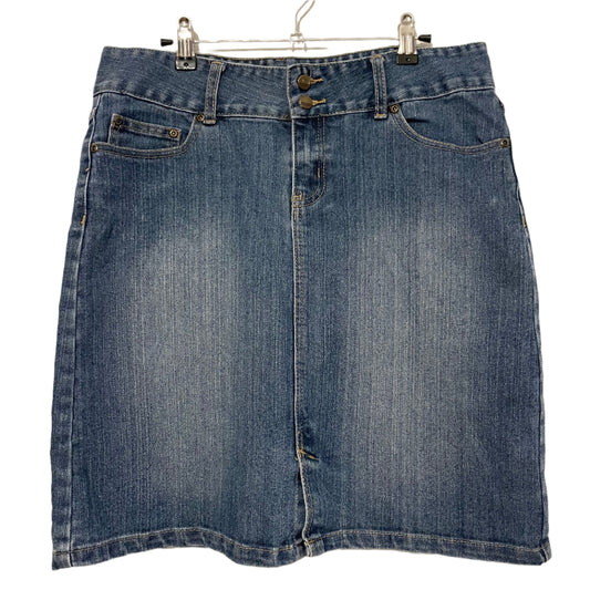 Denim Skirt Mid Length Emerson Straight Blue Size 12 for Effortless Style