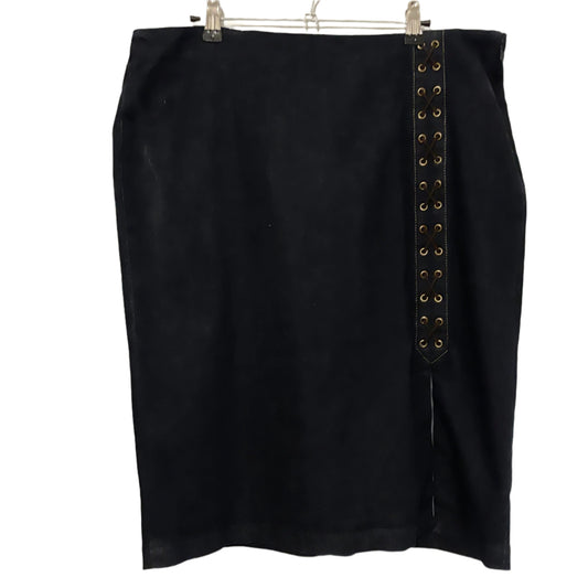 Denim Skirt Mid Length Lace Up Lauren by Ralph Lauren. Size 1416